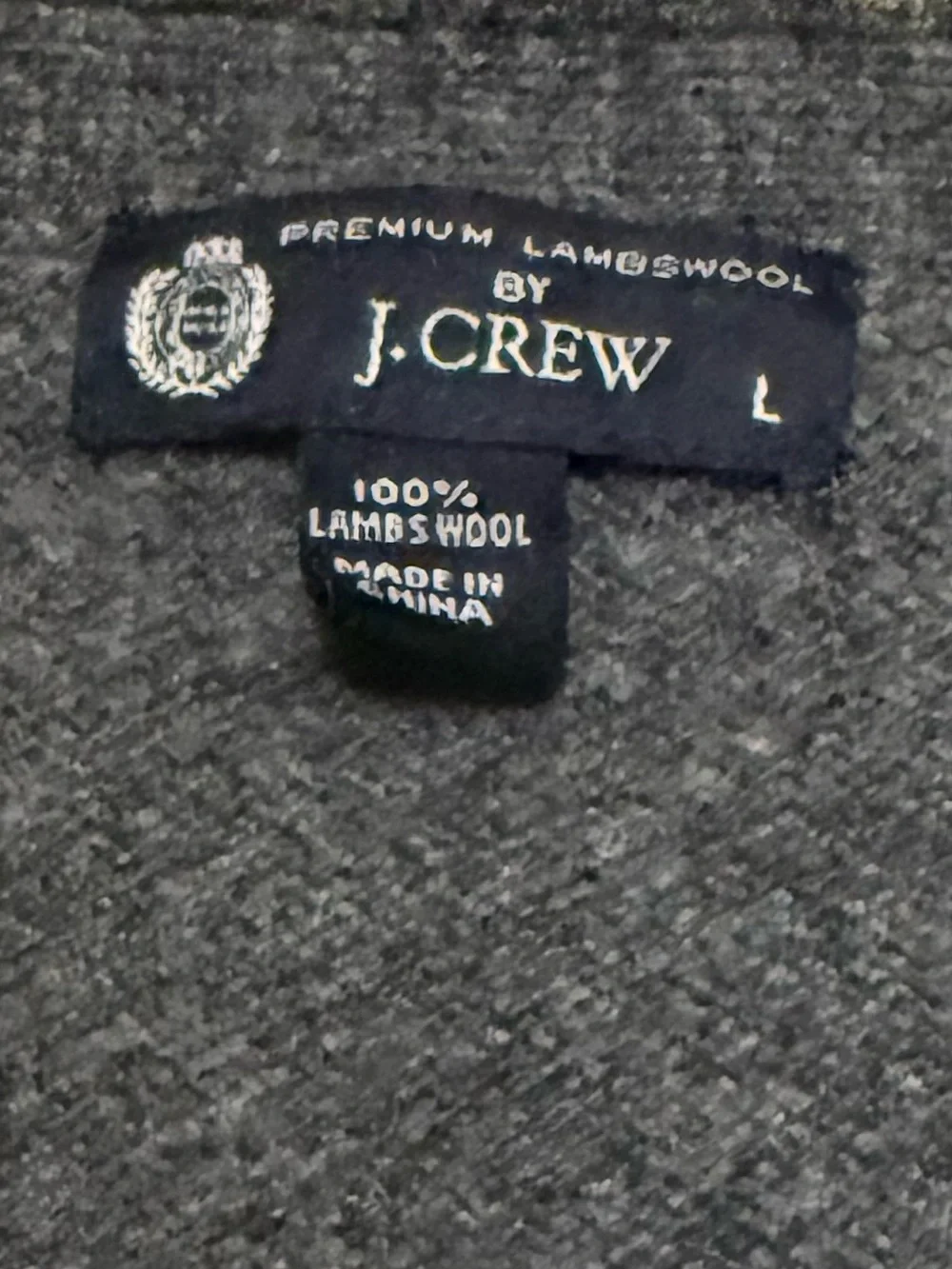 J. Crew Charcoal Gray V-Neck Button Knit Vest